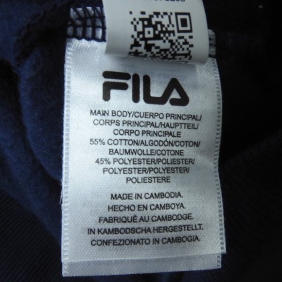 FILA Chica Hoodie Sweatshirt Blue with Red Arm Stripes Women's Sz XS - Picture 5 of 5